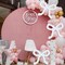 12 Pcs White Bow Balloons Coquette Birthday Bachelorette Party Decorations Giant Bows Themed Foil Balloon for Women Girls Baby Shower Decor
